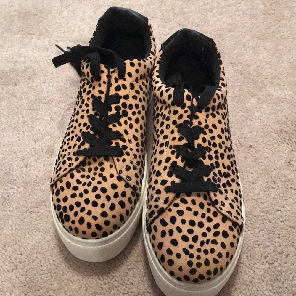 QUPID animal print platform sneakers  NEVER WORN